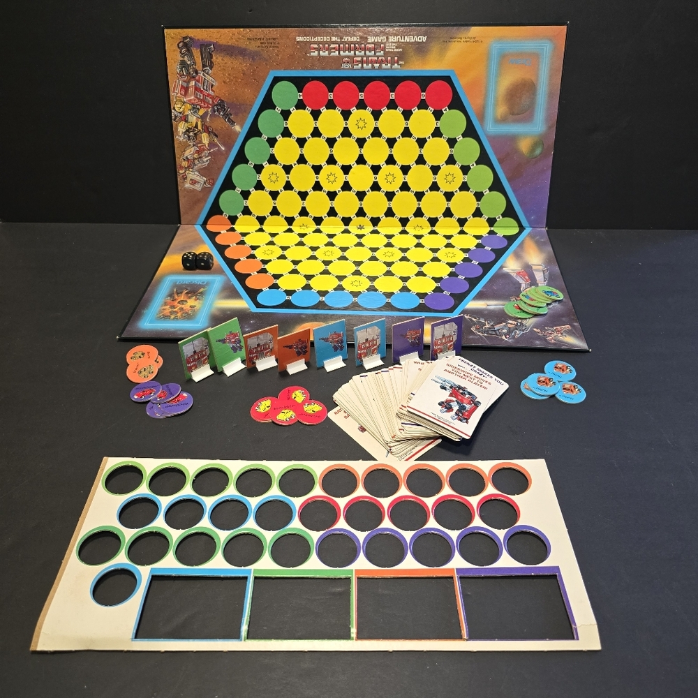 Vintage 1984 TRANSFORMERS ADVENTURE Board Game Milton Bradley Complete